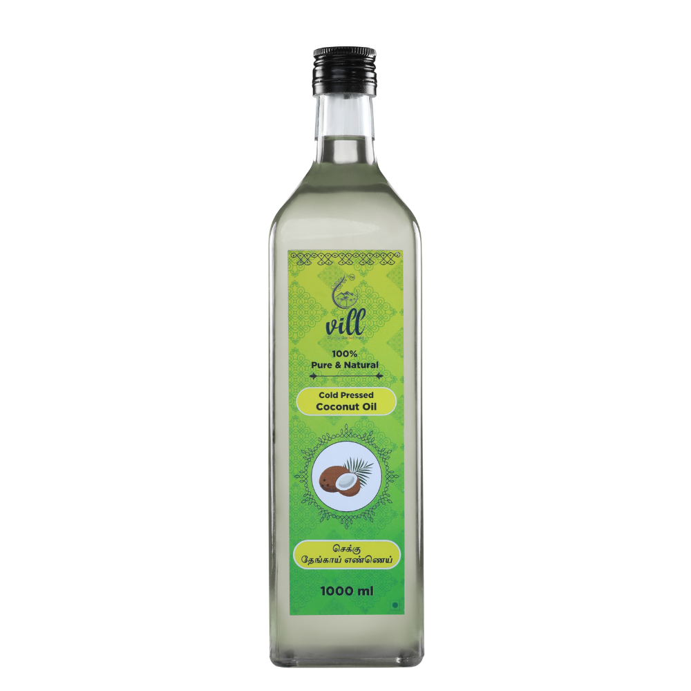 Coconut Oil (1000ml) Glass Bottle – Vill Foods